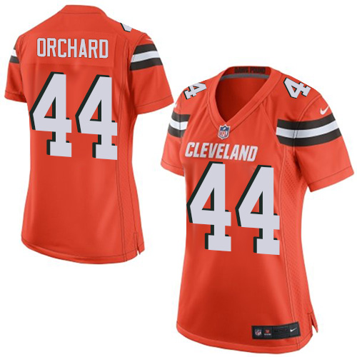 Women's Limited Nate Orchard Nike Jersey Orange Alternate - #44 NFL Cleveland Browns
